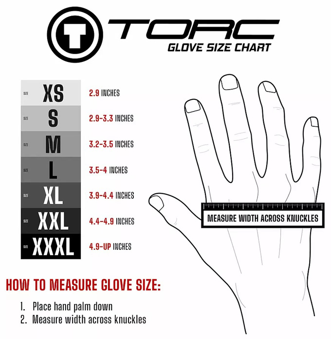 torc-gloves-custom-chart size chart