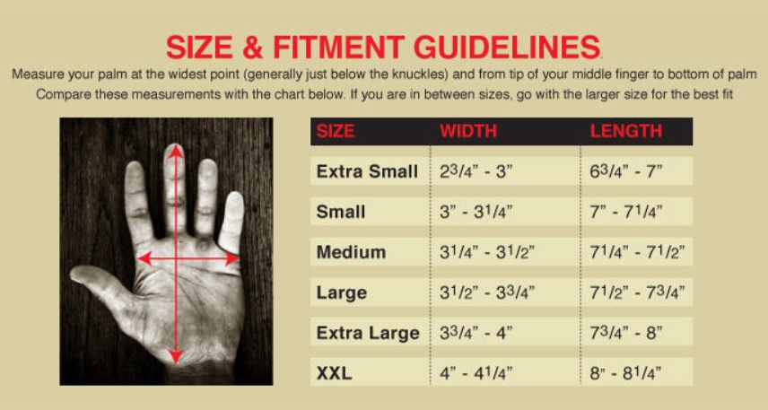 biltwell gringo size chart