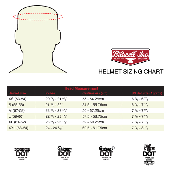 Helmet Sizing Chart